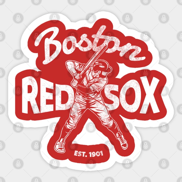 bos ton red sox - white vintage Sticker by LAKOSH